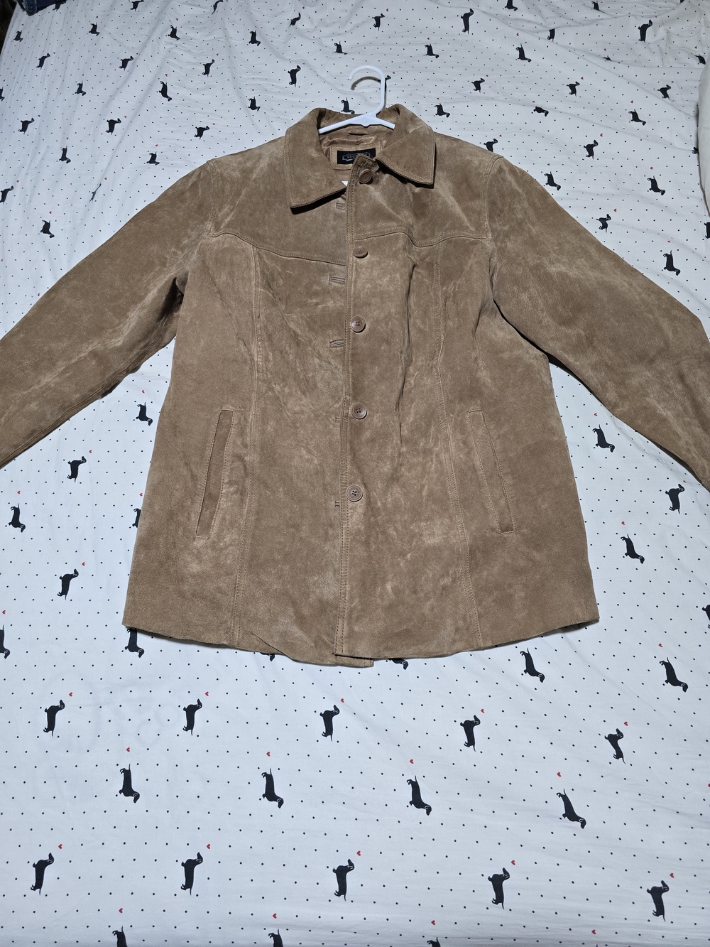 Suede Leather Jacket - Caramel
